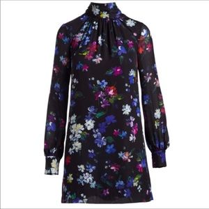 Milly Floral Georgette Silk Dress 12 new